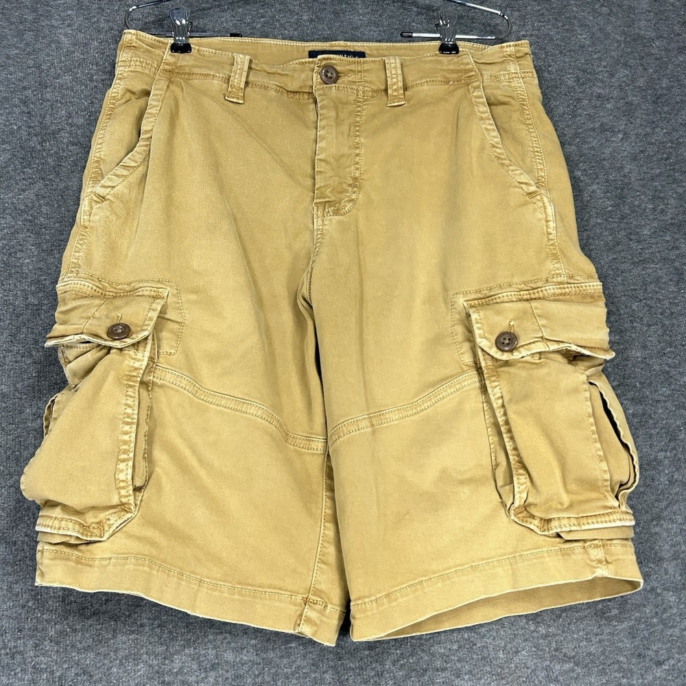 American Eagle Cargo Shorts Mens 32 Brown Extreme Flex 11" inseam #2
